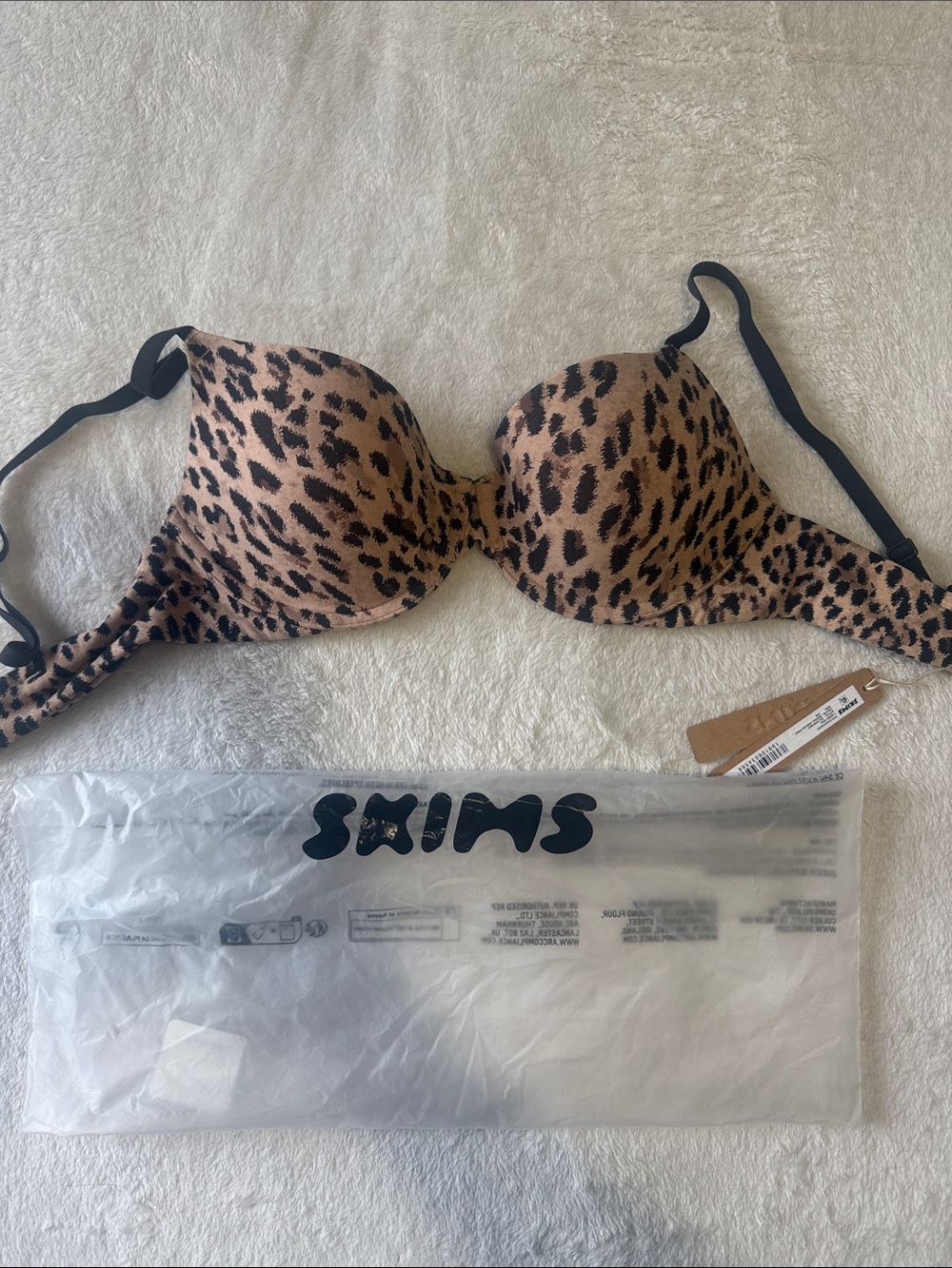 SKIMS Leopard Print Underwire Bra - Sienna Jaguar Print 34B